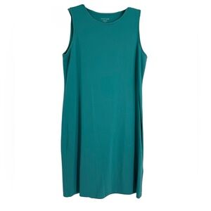 Eileen Fisher Dress Womens Size Small Green  Sleeveless Organic Cotton